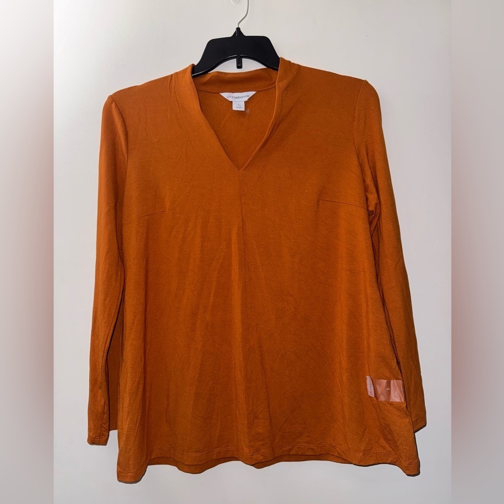 Liz Claiborne Rust Long Sleeve Top